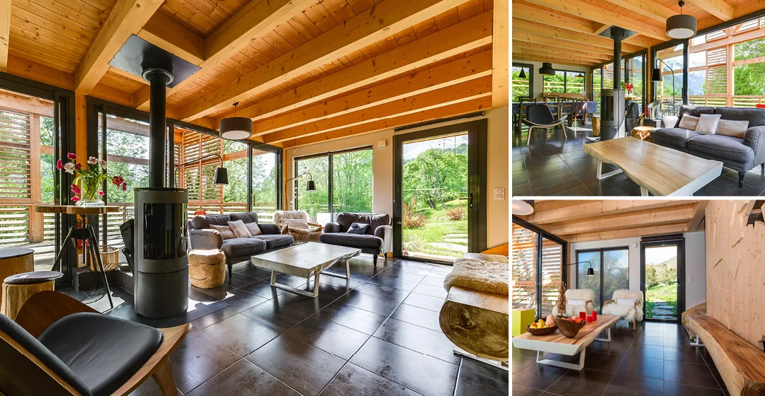 Luxury chalet interior Chamonix - Designer living room