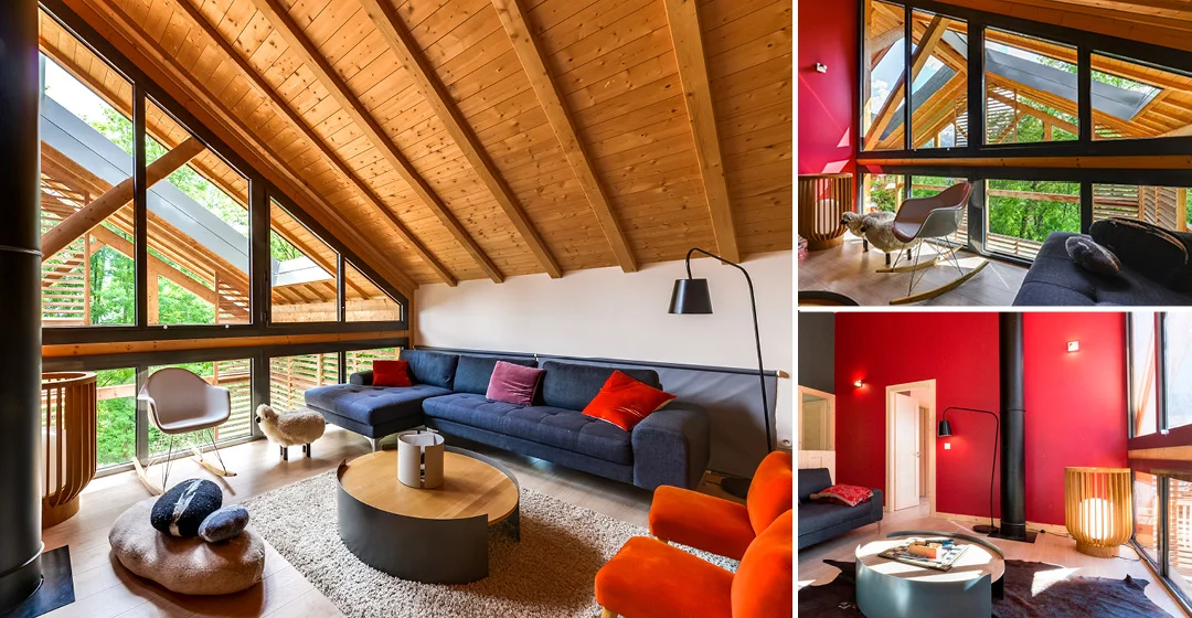 Salon Mont-Blanc - Canapé d'angle vue panoramique